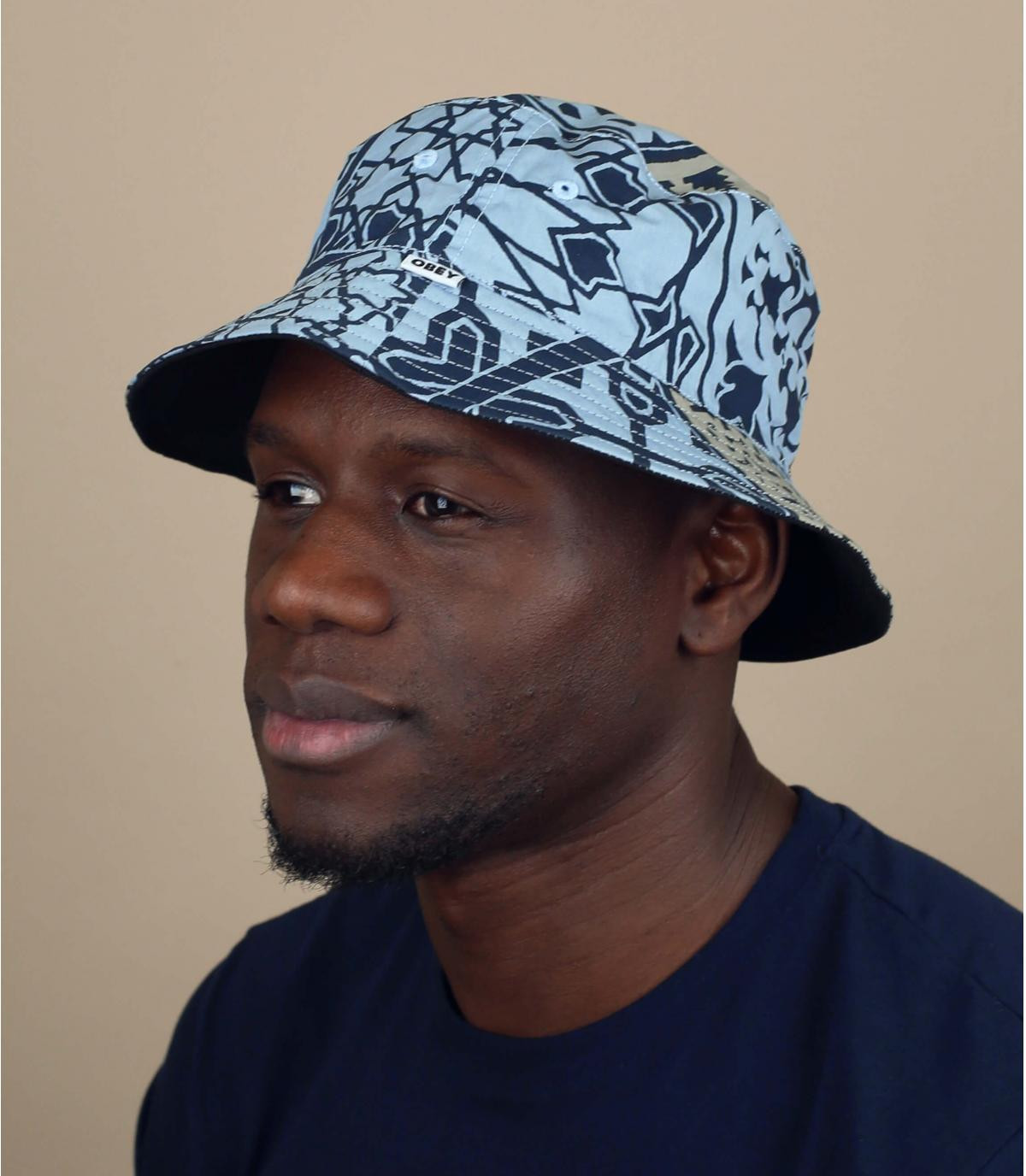 Gorro pescador reversible Obey Bandana Bucket Reversible navy black Gorro pescador reversible Obey Bandana Bucket Reversible navy black